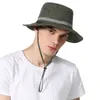 UPF50 Waterproof Fishermans Bucket Hat Sun Protection Large Wide Brim Hiking Outdoor Breathable Anti UV Fishing Beach 240417