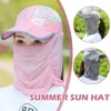 Berets Neck Protection For Men Silk Scarf UV Outdoor Cap Mask Sunscreen Veil Anti-uv Face Cover Ma M2I4