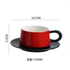 Mugs Coffee Shop Frosted Mug Macaron Color Ceramic Cup Plate Creative Pure Texture Water Set