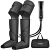 Fit King Leg Massager med värmecirkulationsuppgradering - Fullt ben- och fotkomprimeringsstartmassager för smärtlindring, svullnad, ödem, RLS - inbyggd trycksensor och LCD