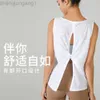 Desginer Als Yoga Aloe Top Shirt Clothe Short Woman Summer Sports Tank Womens Running Loose Quick Dry Training Sleeveless Fitness Top Suit