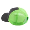 Kapity kulowe jasne męskie snap-tylne czapkę baseballową Neon Mesh Trucker kapelusz dla kobiet puste fajne sportowe czapkę wstępnie zakupioną zieloną pomarańczową szarą czerń