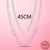 Chains 2024 Me Chain Necklace 925 Silver Link For Women Charms Fine Jewelry 45CM 50CM