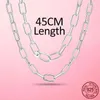 Chains me ketting ketting 925 zilveren schakel voor vrouwen charmes fijne sieraden 45 cm 50 cm