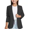 Vestes 3-14 ans pour enfants Blazers Blazer Long Manches Colliers de châle Feste Feste Feste Open Front Cardigan Métages pour enfants