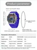 Polshorloges sanda 3341 transparant elektronisch horloge multi -functionele mode Koreaanse heren waterdichte wekker