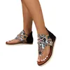 Fashion New Women Sandals Stampa leopardo elegante comodo Boho Sandals Sandals Tacco Lady Cash Sandals Sandals