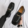 Casual Shoes Male White Loafers Slip On Platform Man P30D50