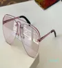 Luxusmodische Frauen die Party Sonnenbrille Gold Pink Shaded Randless Pilot Sonnenbrille UV400 Schutz Brillen mit Box3042190