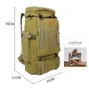 Sacles à dos 60l Grand sac militaire toile sac à dos sacs tactiques camping randonnée randonnée armée mochila tactica voyage molle hommes extérieur sport