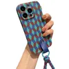 Mobiele telefoons met blauw gestreepte geweven crossbody geschikt voor iPhone 14 Promax telefoonhoes 13 Pro volledig pakket 12/11 H240419