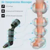 Massager nóg chinearu do krążenia i łagodzenia bólu - kompresja pełnej nogi z 2 przedłużaczami cieplnymi, 3 trybami cieplnymi i 3 poziomami intensywności