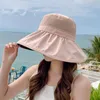 Bérets Houstable Fisherman Hat Fashion Anti UV Wide Brim Beach Cap Sun Visor Summer