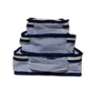 Cosmetic Bags Navy Font Stacking Trio Seersucker Packing Cube Set Bag Striped Storage Holder Make Up With Zipper