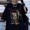 T-shirts pour hommes T-shirt gothique hip-hop strtwear tops diable angel dark vintage imprime été goth t-shirt oversize t-shirt tops décontracté t240419