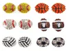 Orecchini a forma di palla sportiva Basketball Basketball Volyball Bowling Baseball Football Bling Crystal Orecchini per donne JE6394757