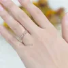 Solitaire Ring Kuololit Soild 18K 585 14K Rose Gold Moisanite Ring pour les femmes Baguette Solitaire assortiment Mariage Diamond Band Engagement 2022 D240419