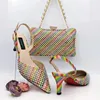 Dress Shoes Doershow Arrival And Bag Set African Sets 2024 Gold Nigerian Women Matching Bags For Wedding! HRF1-35