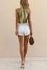 Work Dresses Sexy Two Piece Set Women Summer Street Hipsters Casual White Shorts Suit Sleeveless T-shirt Hit Womens