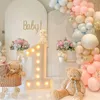 73 cm Giant Figure Balloon Schownic z światłami 1st Birthday Balon Numer 40 50 60 Balon Frame Wedding Decor Baby Shower 240419