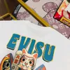 2024 Top Plate Original Label Trendy Brand EV Fushen Zhaocai Cat Letter Print Casual Loose Short T-Shirt Half Sleeved Top 741078