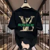 Herren-T-Shirts Designer High End Herren 2024 Sommertrend, einfaches und lockeres, vielseitiges Oberteil, reines T-Shirt aus Baumwollrundhals, Trendy Brand von 17