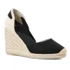 Sandaler Womens Summer Espadrille Heel Wedge 2021 Sapatos Mulher Mujer Sandaler Sapato Feminino Stängt tåskor Crosstied Rubber Laceup