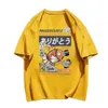 Camiseta para hombres Magikarp impreso Summer de manga corta Summer Kanji Kanji Funny Fish Street Camiseta de gran tamaño ropa 240412