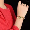 Link braccialetti bracciale regolabile in fila dio di ricchezza dono etnico a mano colorata per donna e uomo