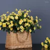 Decorative Flowers Imitation Small Rose Artificial Flower Wedding Garden Table Camellia Bouquet Party DIY Arrangement Fake Plant Po Props