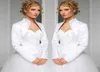 real custom made size and color wedding jacket satin long sleeves high collar bride accessories bridal bolero shrug wraps sh4490919