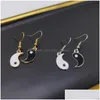 Charm Women Women Asymmetric Gossip Tai Chi Yin Yang Bianco Coppia di amicizia Black Coppia Pendants penzolando gioielli Delivery Delivery Dh9zy Dh9zy