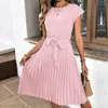 Sukienki imprezowe bez rękawów kobiety Summer boho niebieska biała koronkowa sukienka luźna wysoka talia swoboda streetwear eleganckie seksowne vestidos