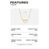 Minimalist Hollow Out Love Necklace for Women Heart-shaped Gold-plated Titanium Steel Lock Bone Chain