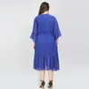 Casual Dresses Super Fairy Plus Size Slim Looking Mid Length Long Dress With Drawstring