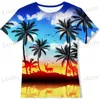 T-shirts masculins Vêtements décontractés Summer Hawaii Beach T-shirts Femmes Y2k Tops Fashion Cool Strtwear T Funny Kids Boys Filles Boys Tops Camisetas T240419