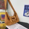 Taschen Frauen Umhängetasche Reißverschluss große Kapazität Leinwand Crossbody -Tasche mit Taschen einfache Taschen für Shcool Girls oder Boys Casual Messenger