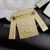 Top Sell Brooch Designer Jewelry Pin Crystal Pearl Snowflake Letter Pins Design Brand 18k Gold Charm Men Womens Wedding Party Clothing Accessories with Box