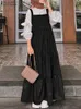 Vêtements ethniques 2024 Zanzea Musulman Women Stracts Dress Automne Ruffles solides Sundren Salle Elegant Maxi Sauthe