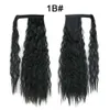 human curly wigs Long Curly wig with Velcro and corn perm long curly hair with water ripple synthetic fiber ponytail