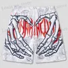 Men's Shorts 2024 Summer Classic Skull Beach Short Pants New Fashion Skeleton Hand Print Men Women Gym Shorts Quick Drying Trunks Ice Shorts T240419