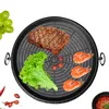 Koreansk grillpanna nonstick Bakeware rökfri grillfack spisopplatta för inomhus utomhus strandfest camping bbq grillning 240415