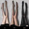 Mulheres meias 1Pair Sexy Black meias de verão Ultra Ultra Finable Silk Pantyhose See através de Leggings Anti-Hosiery Slimes