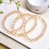 Pulseras de enlace 8 mm Natural brasileño Citrine Faceted Crystal Reiki Healing Stone Fashion Jewelry Gifting Gifting For Women 1 PCS