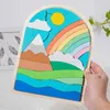 Puzzles 3D Blocs arc-en-ciel en bois Puzzle Rainbow Puzzles Irrégules Shape and Color Cognitive Toys Early Educational Puzzle Toys 240419