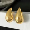 Boucles d'oreilles en or plaqué Gold dupes pour les femmes Louce lisse en métal d'eau cerceau d'oreilles Luxury Bijoux de bijoux à la mode Gift 240419