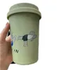 Tasarımcı Tumblers fincan klasik yeşil fil kahve fincanı klasik mektup baskılı paslanmaz çelik yalıtım bardağı açık kullanışlı fincan kupa 350ml hediye kutusu