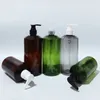 Butelki do przechowywania 14pcs 300 ml 500 ml puste brązowe zielone zielone szary plastikowy plastikowy balsam pompa płynna