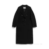 Women's Coat Cashmere Coat Designer Fashion Coat MAXMARAs Womens Madame Classic Coat Black