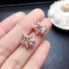 Dangle Earrings High Quality Aquamarine Stars S925 Pure Silver Fine Fashion Charm Simple Jewelry For Women MeibaPJFS